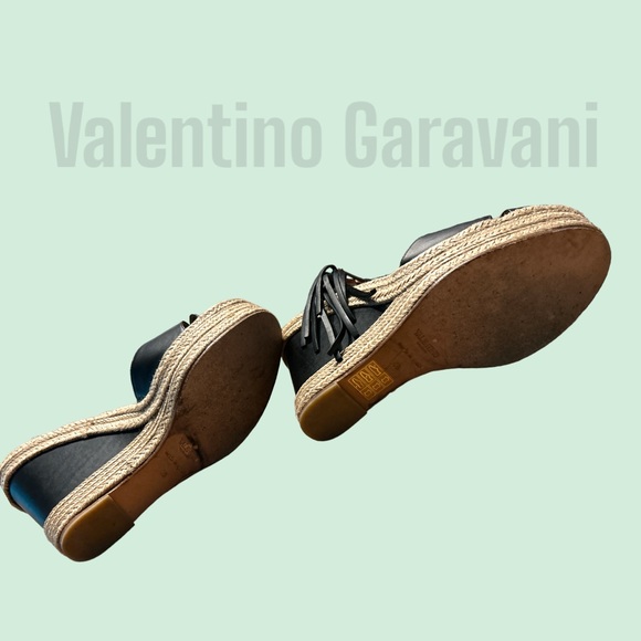 Valentino leather Fringe Wedge Espadrilles - Picture 6 of 7